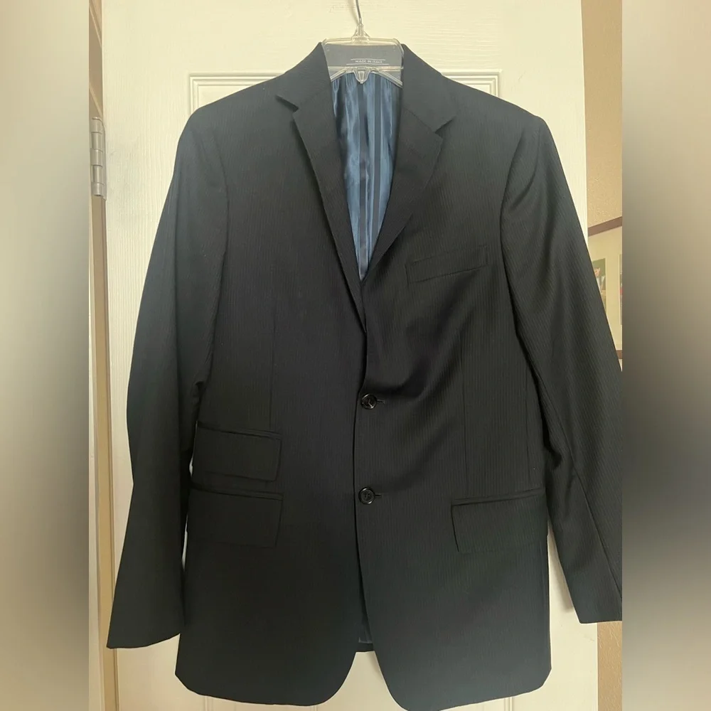 Billy Reid | Navy Blue Pinstripe‎ Blazer Wool Sz 36